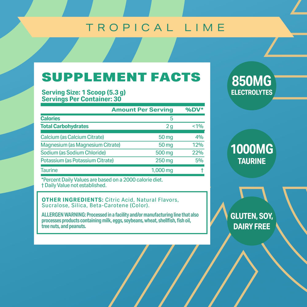 Pouring Podium Salt+Electrolytes tropical lime to replenish minerals after a session.