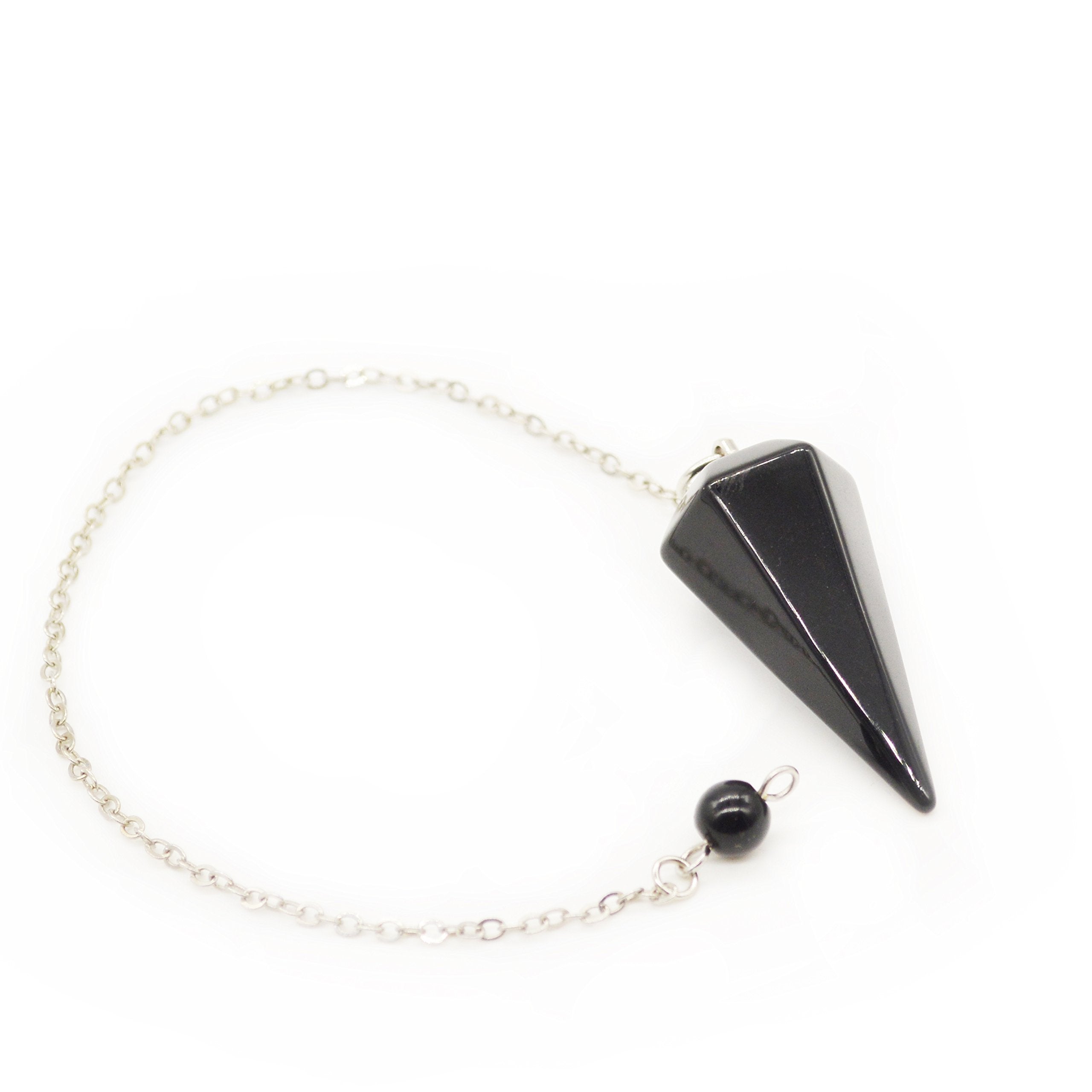 Polar Jade pendulum close up reveals natural texture and color.