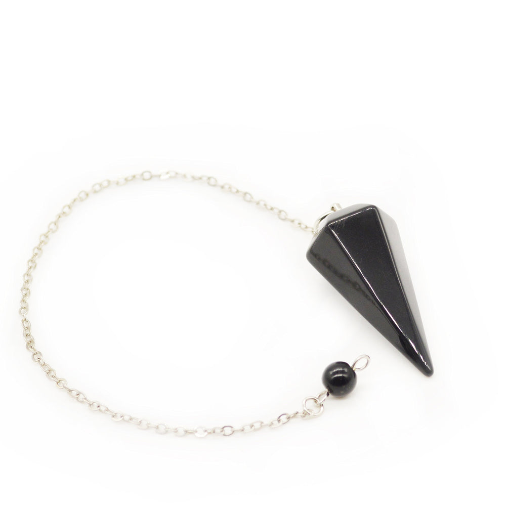 Polar Jade pendulum close up reveals natural texture and color.