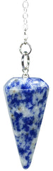 Polar Jade pendulum in blue lapis lazuli for intuitive divination