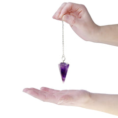 Polar Jade purple velvet pouch included for secure pendulum storage