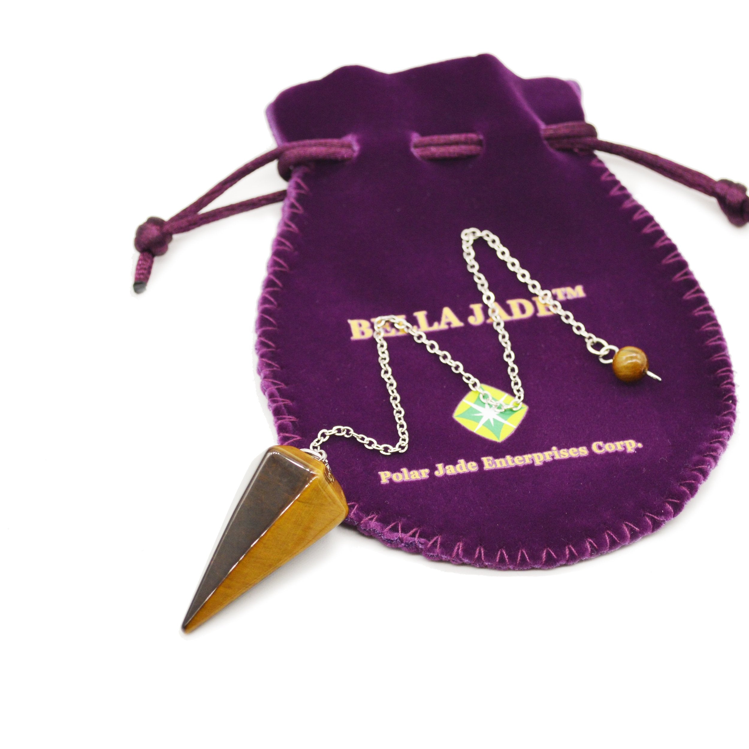 Polar Jade witchcraft supplies include lapis pendulum for spiritual insight.