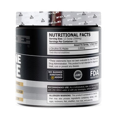 Pole Nutrition Citrulline Malate in glass with water for hydration.