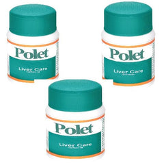 Polet Liver Care 3-pack bottle with 300 tabs for daily wellness routine.