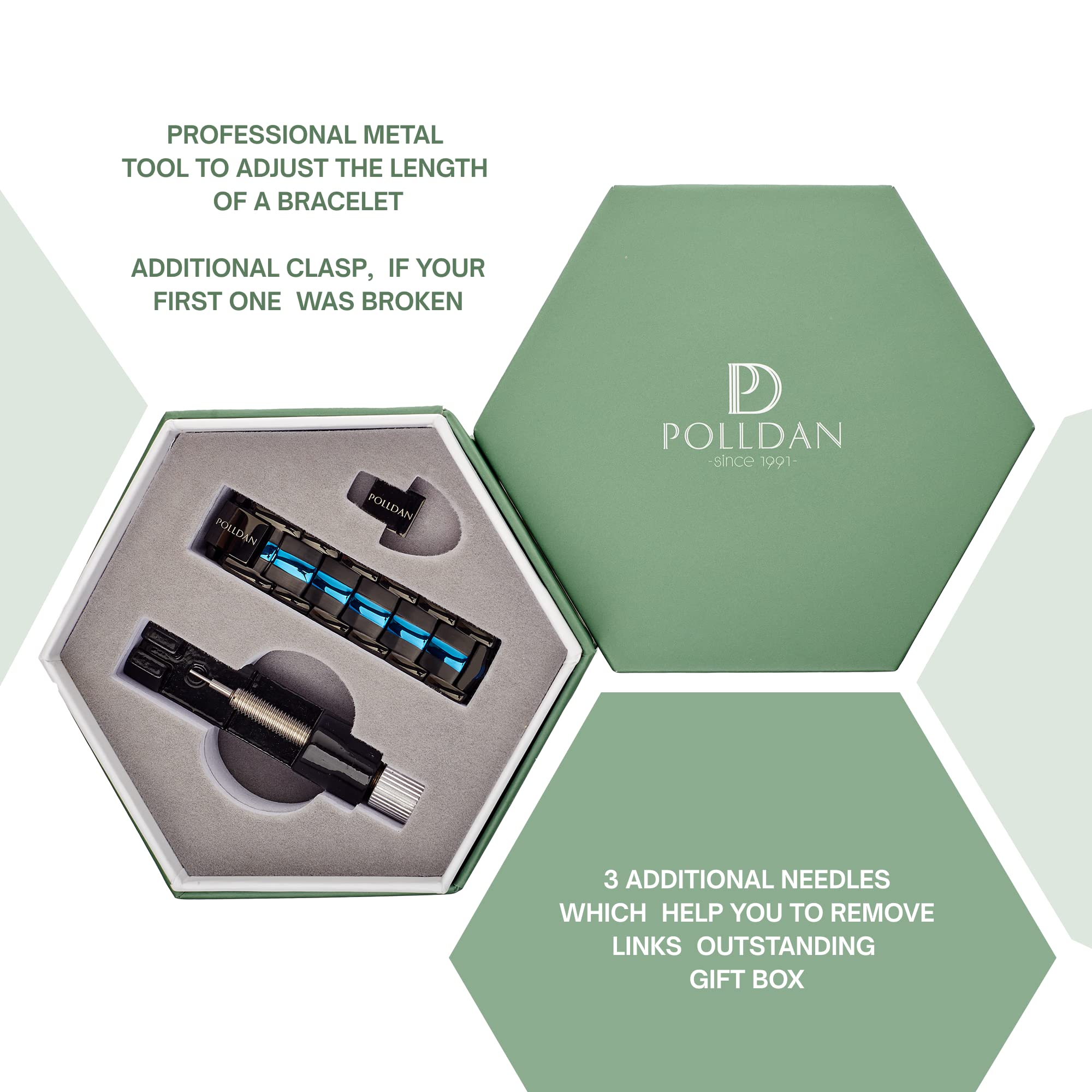 Polldan magnetic bracelet men elegant daily-fashion look pairs easily