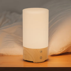 Polorden 670nm red light therapy lamp shown on a nightstand for calming evenings