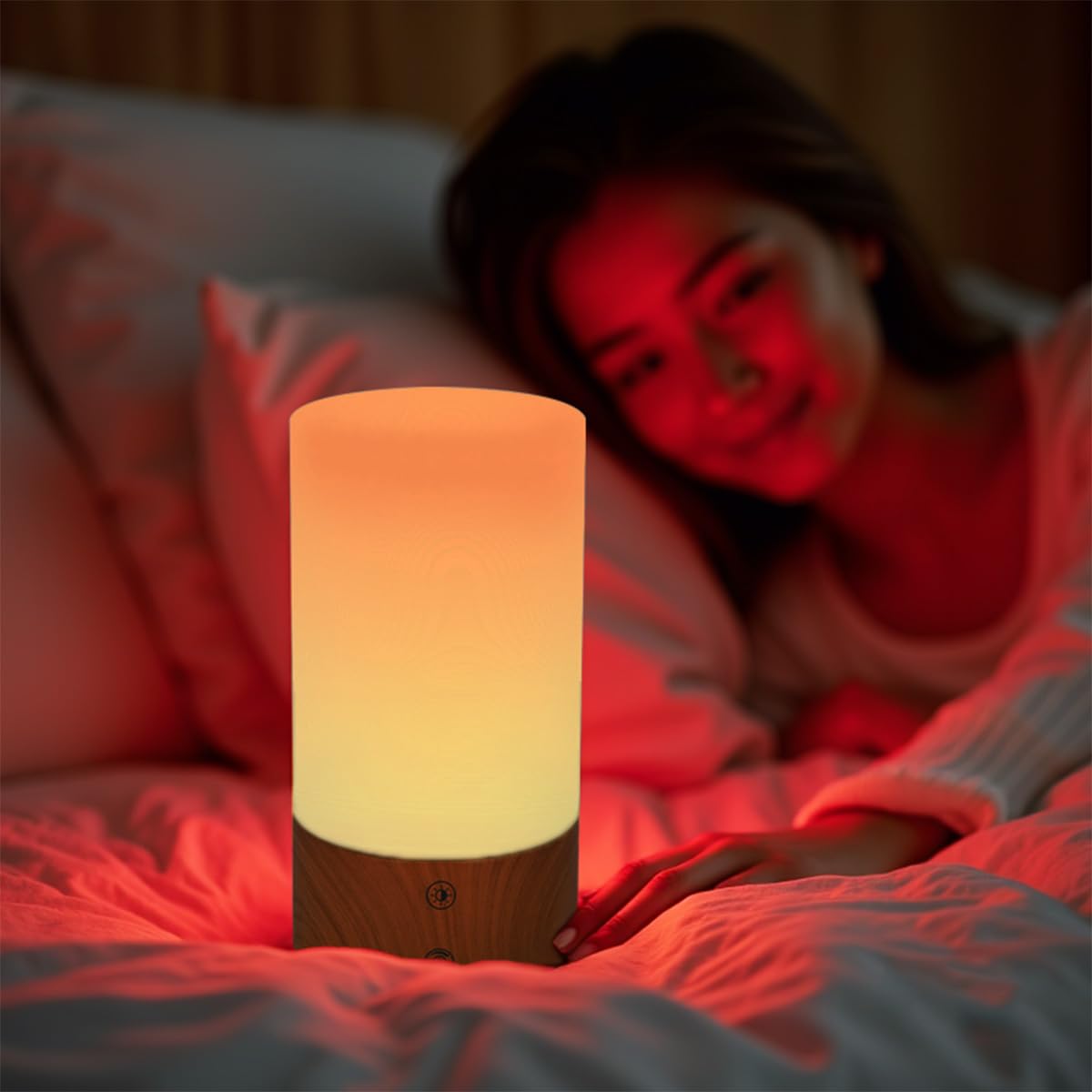 Polorden cylinder design lamp featuring built-in Type-C charging port