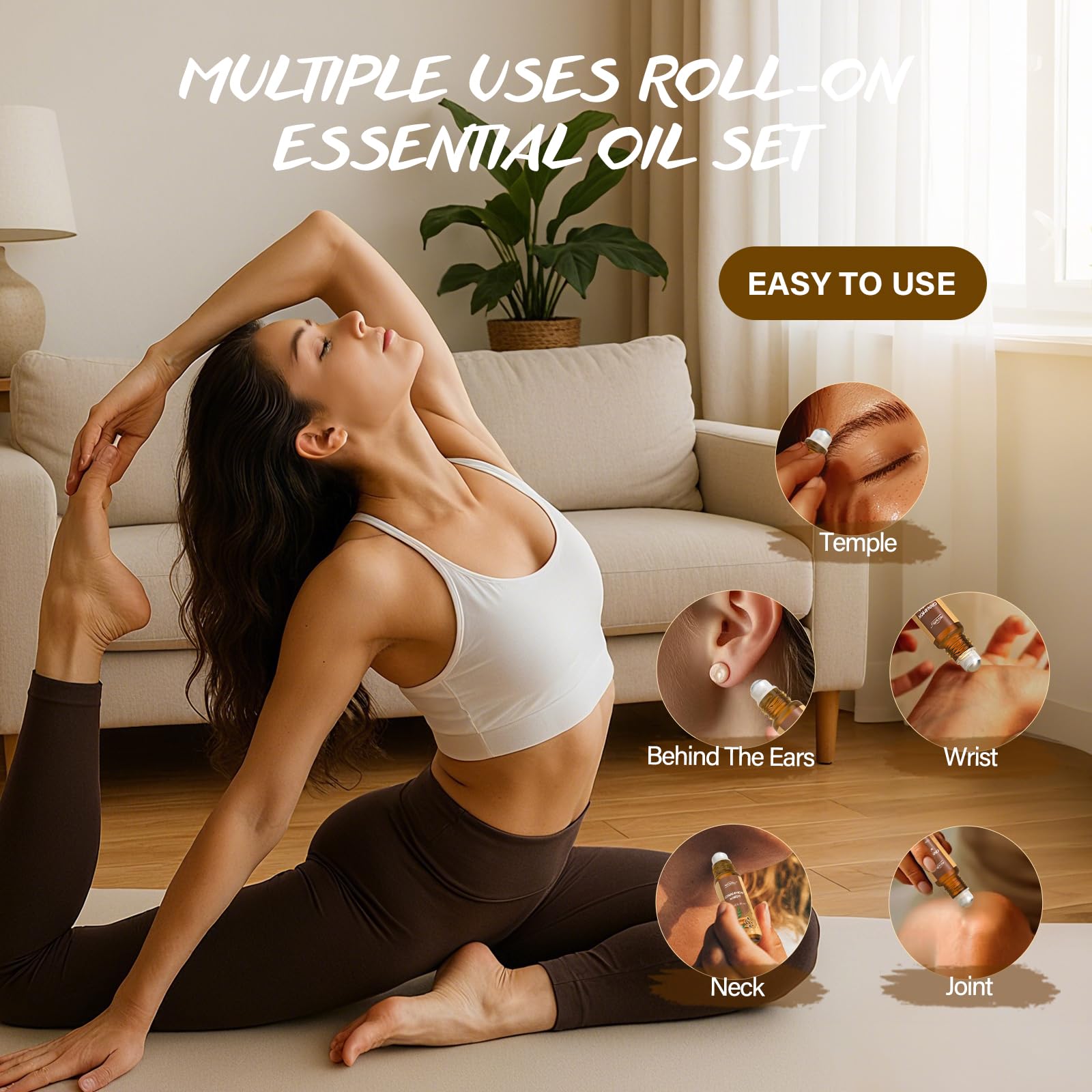 POP MODERN.C essential oils roll-on set lemongrass: bright scent for clarity and energy