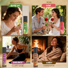 POP MODERN.C essential oils roll-on set peppermint: cooling scent to refresh and uplift