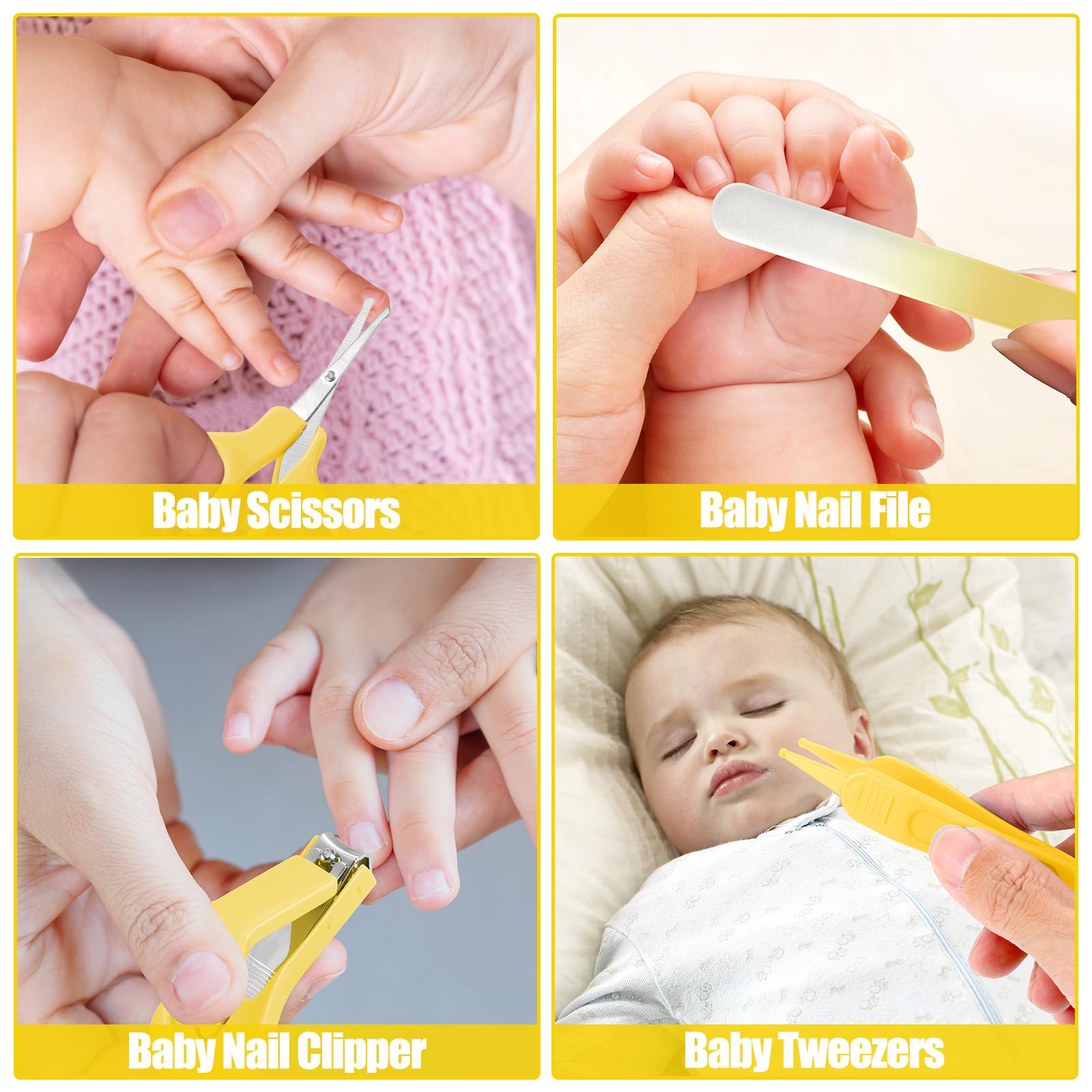 POPYJAN round-blade nail clippers for safe, quick baby manicures.