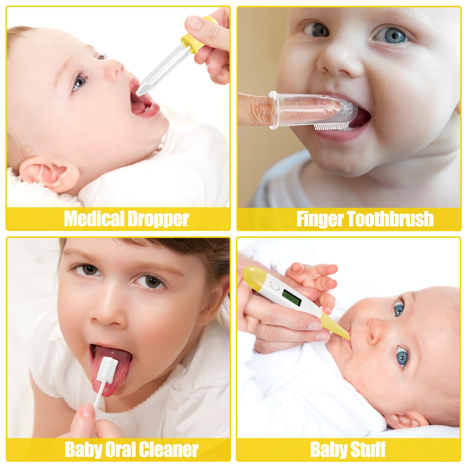 POPYJAN silicone tooth cleaner cleans baby teeth and tongue.