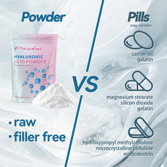 Porindisi Hyaluronic Acid Powder dissolves in water for quick, versatile serum mixing.