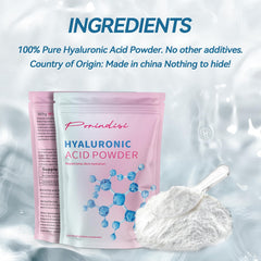 Porindisi Organic Formulation Hyaluronic Acid Powder is safe and additive-free for sensitive skin.