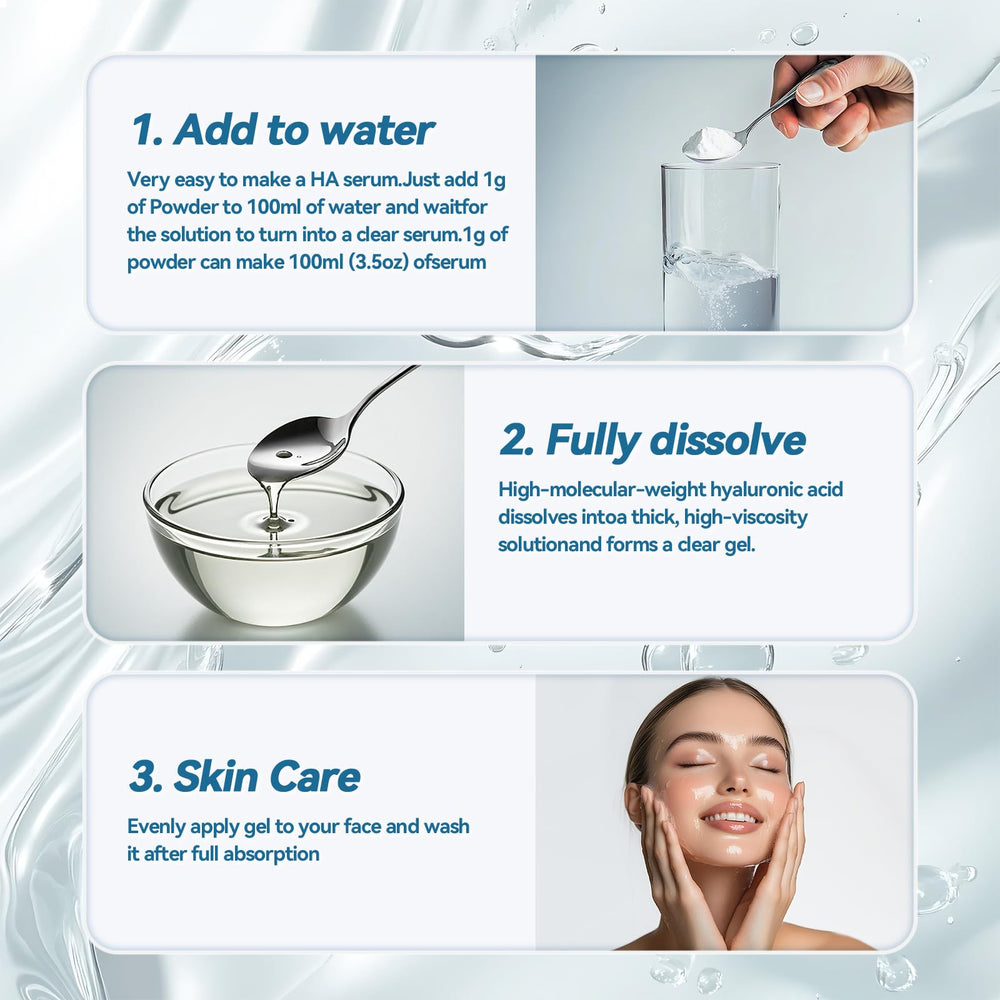 Porindisi Hyaluronic Acid Powder for Supplement Use supports hydration and joint comfort.