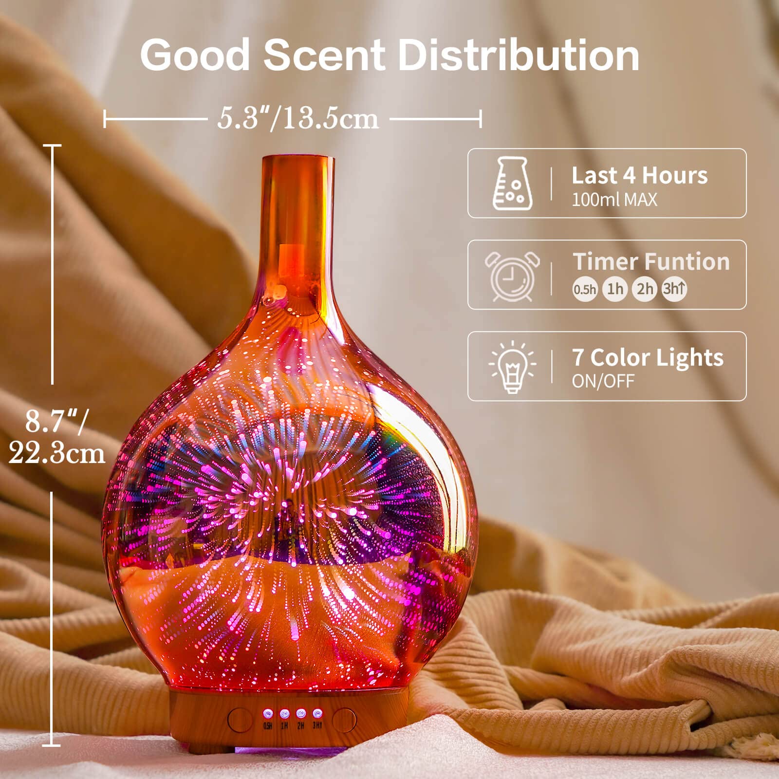 Porseme 100ml capacity diffuser ready for compact aromatherapy sessions