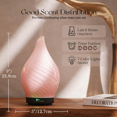 Porseme 150ml diffuser featuring a warm wood-grain base.