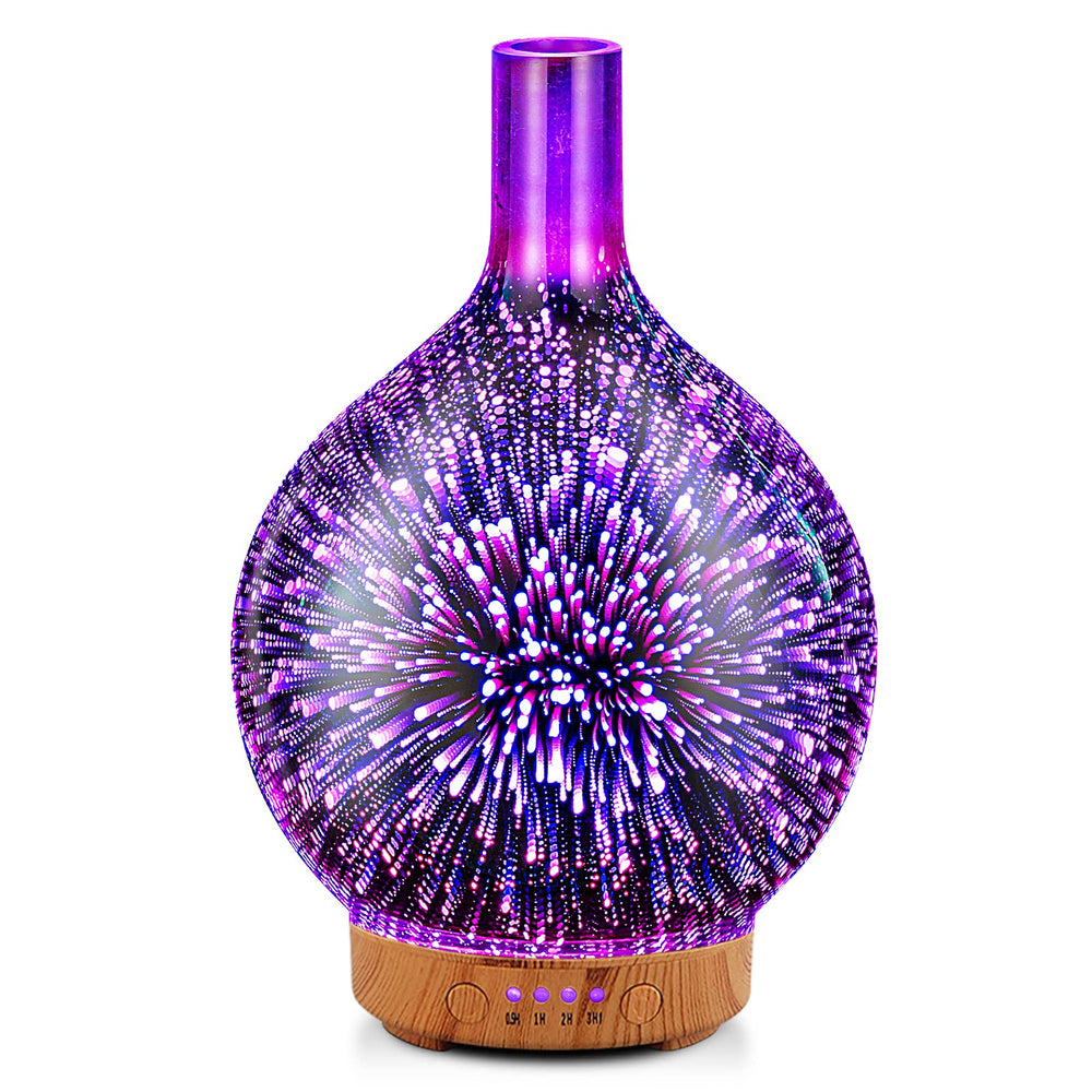 Porseme 3D glass diffuser with firework design for ambient mood