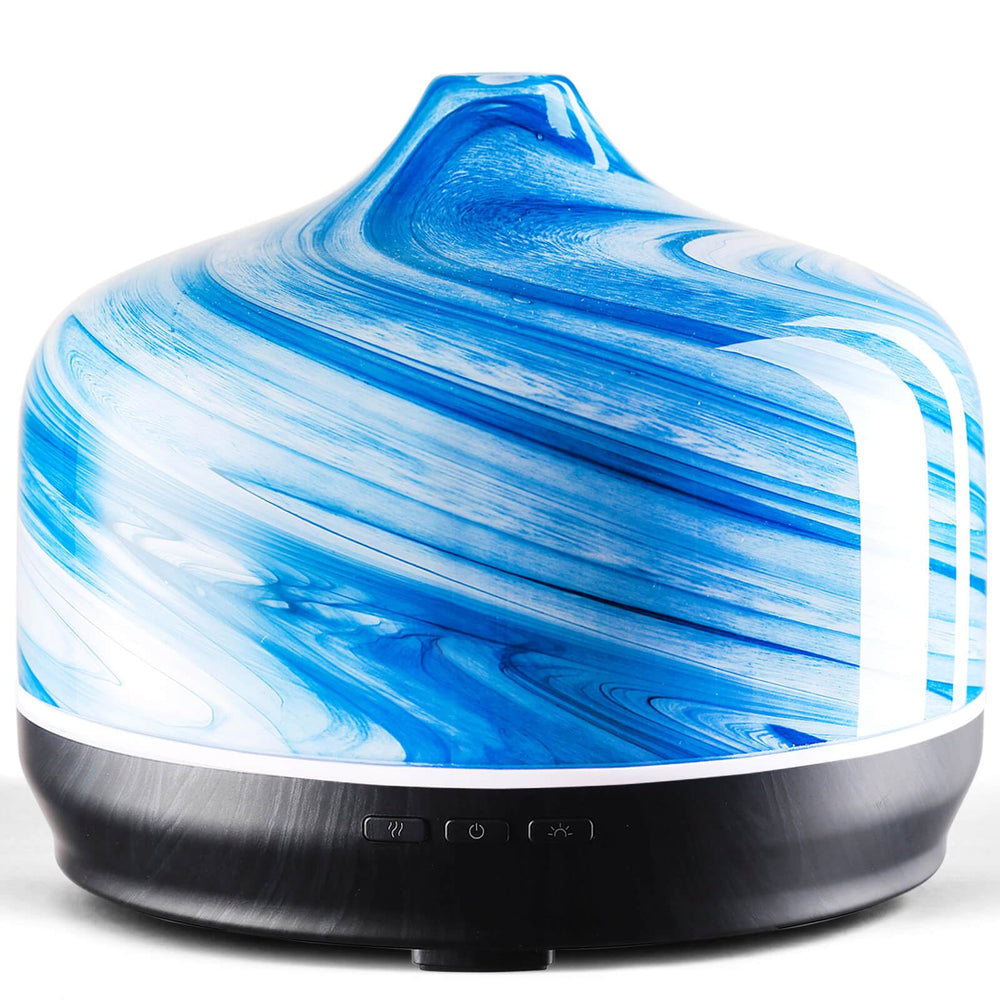 Porseme 500ml glass diffuser top view, ideal for large room aromatherapy.