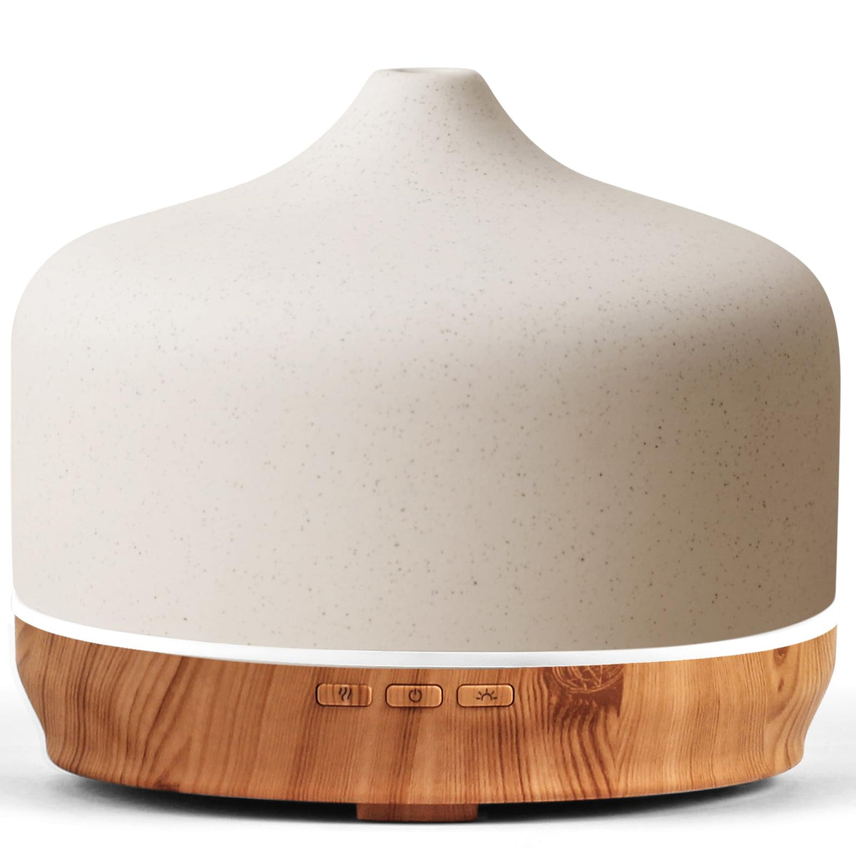 Porseme ceramic diffuser with bowl cover creating ambient mood lighting