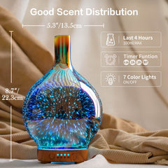 Porseme diffuser with 7-color LEDs provides customizable mood lighting