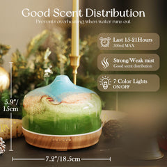 Porseme diffuser LED lights offer seven colors for mood lighting