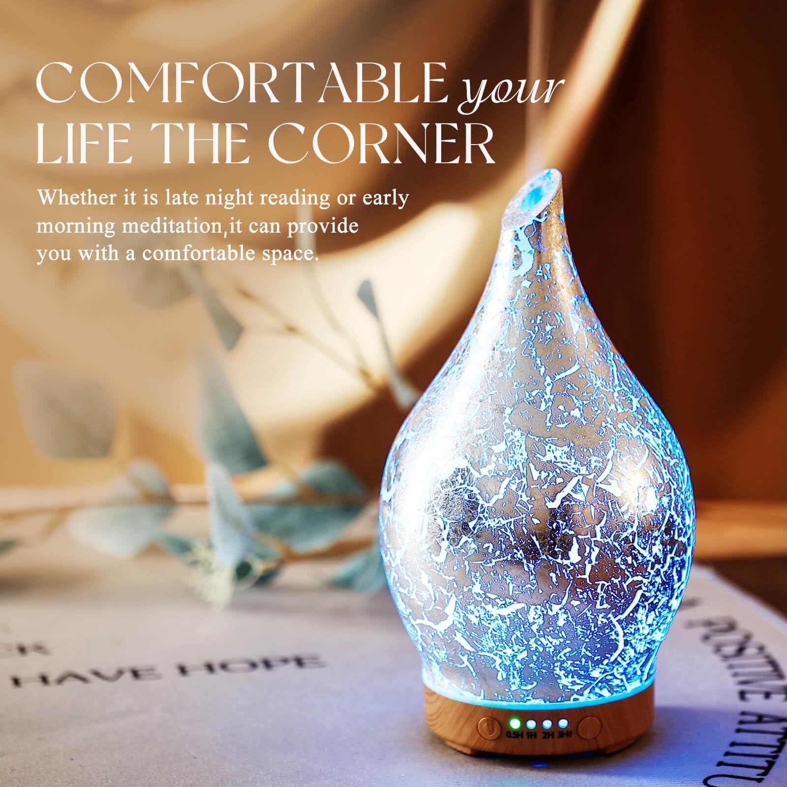 Porseme diffuser with waterless auto-off for safe overnight use