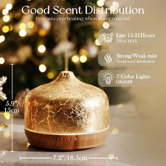 Porseme diffuser wood grain base complements bedrooms and living areas
