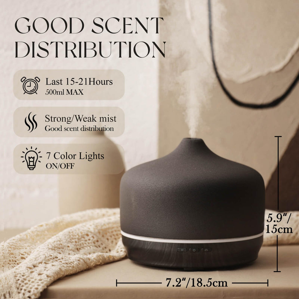 Porseme difusor con iluminación LED de 7 colores para crear ambiente relajante