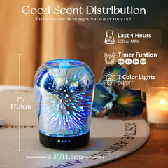Porseme 100ml capacity diffuser ideal for desk or nightstand use.
