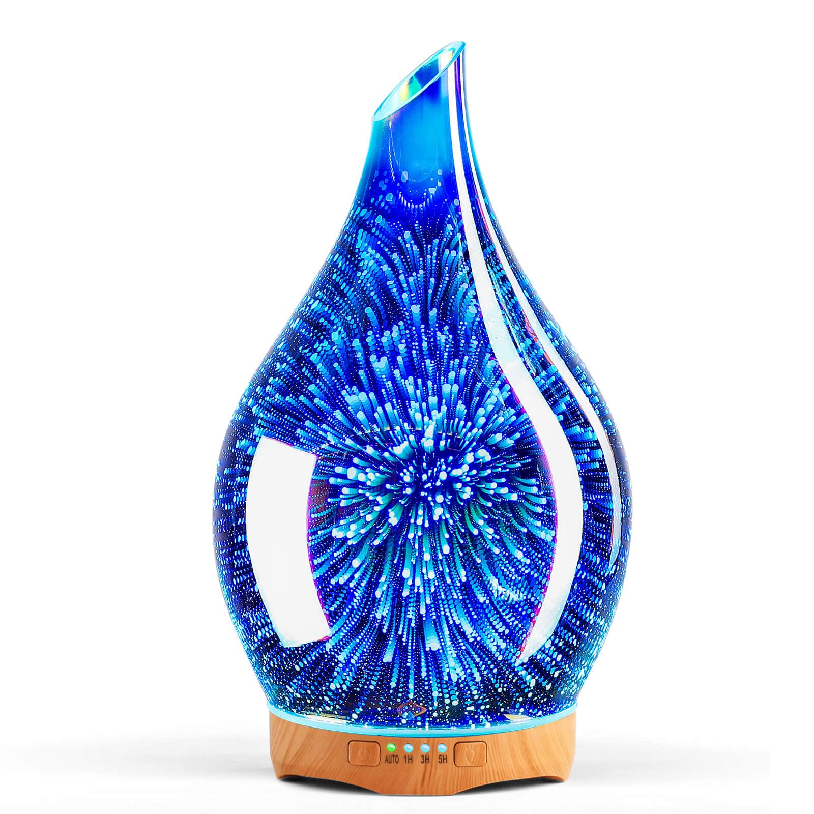 Porseme essential oil diffuser with 3D glass design adding elegance to home decor