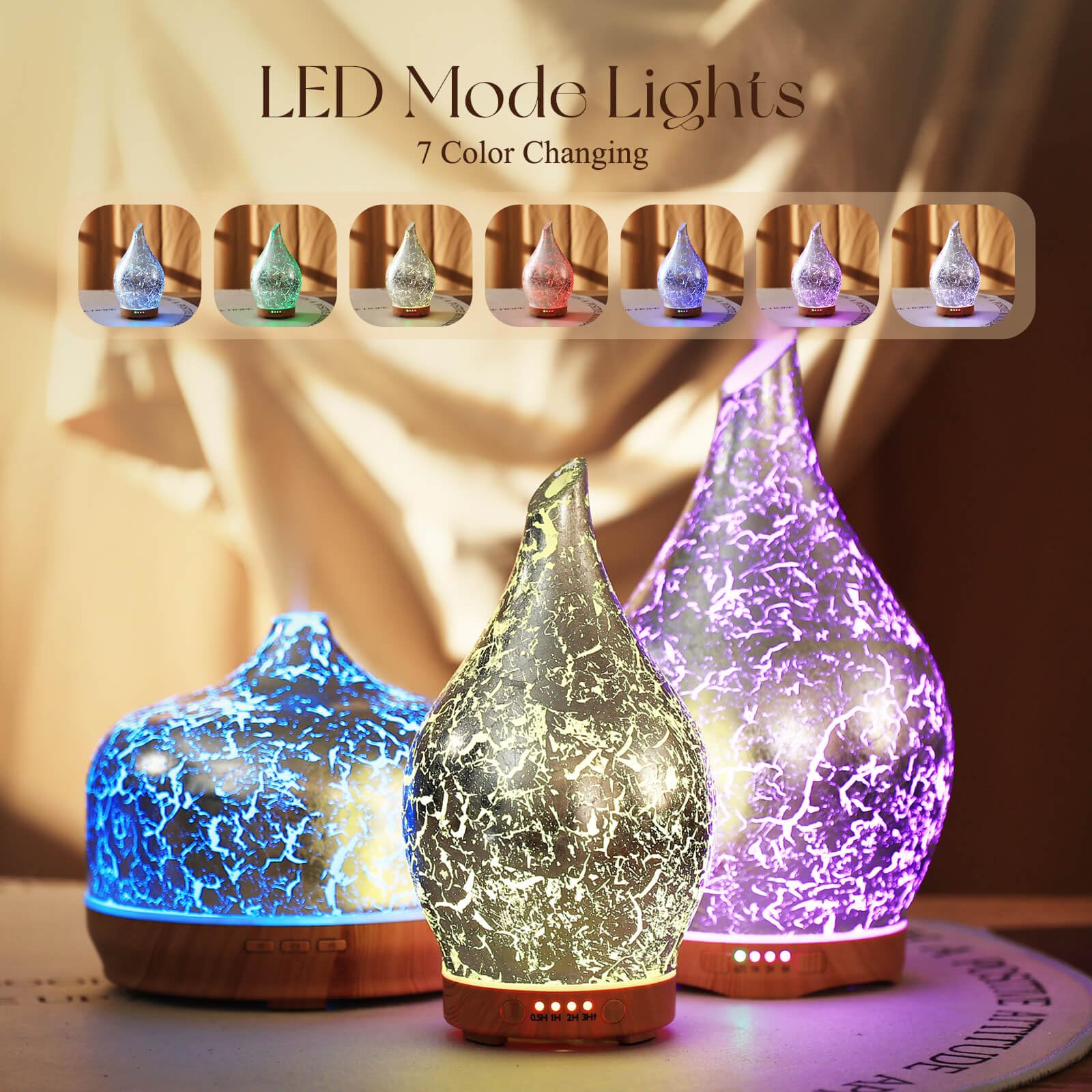 Porseme diffuser with silver-plated glass cover adds decor and aroma