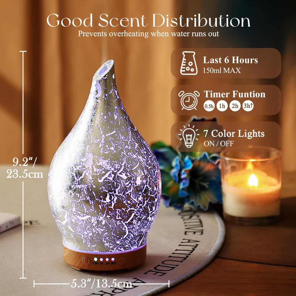 Porseme diffuser wood grain base complements decor while emitting mist