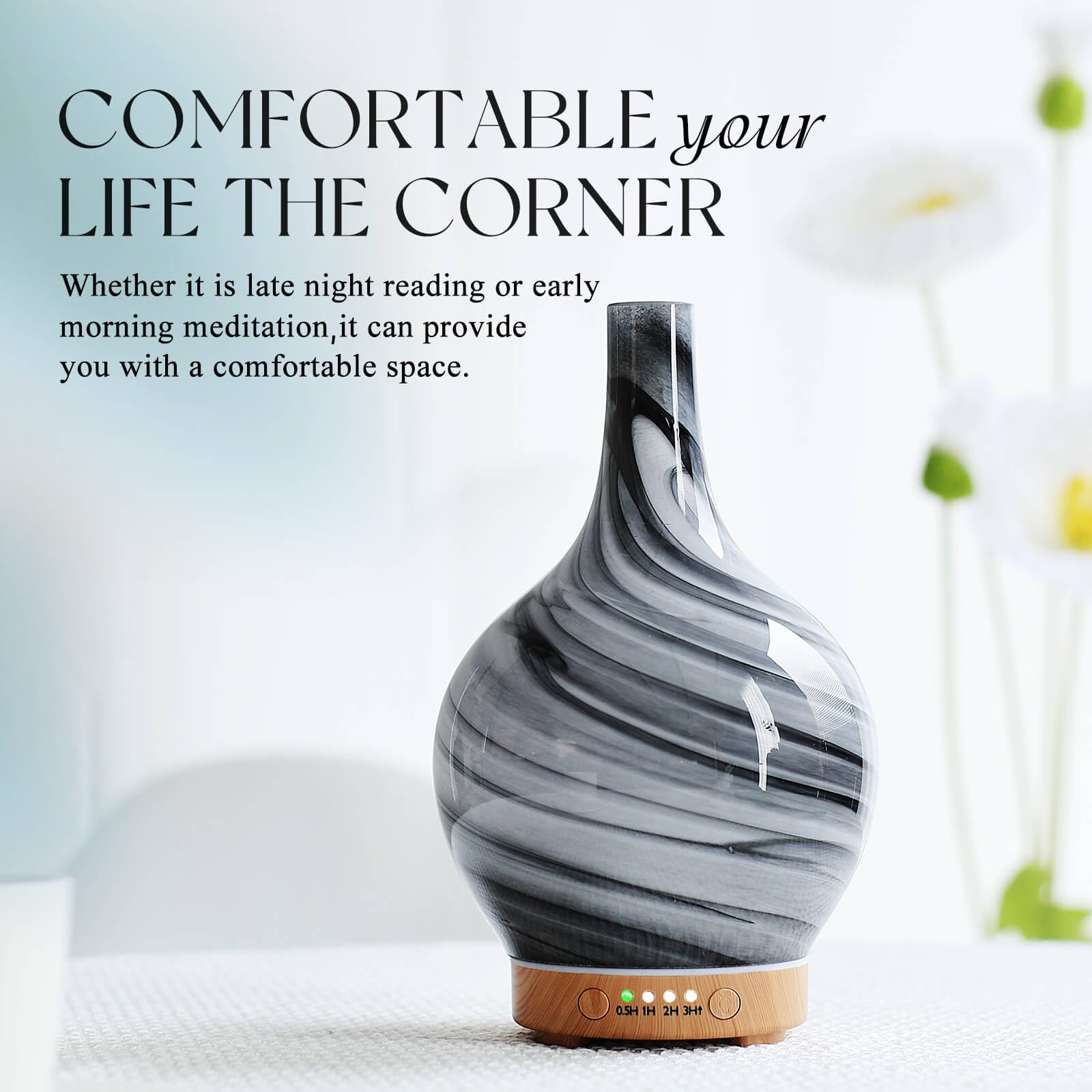 Porseme diffuser LED lights with color changing options for mood setup