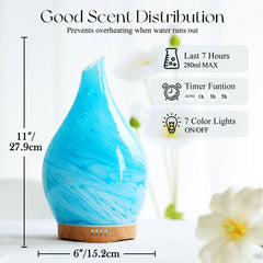 Porseme LED color modes provide seven soothing hues for mood lighting