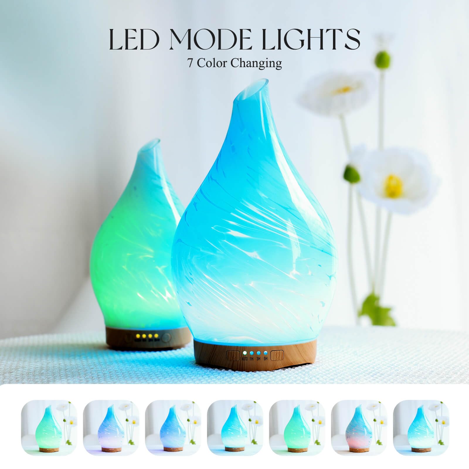Porseme star-pattern glass cover adds a calming bedroom focal point
