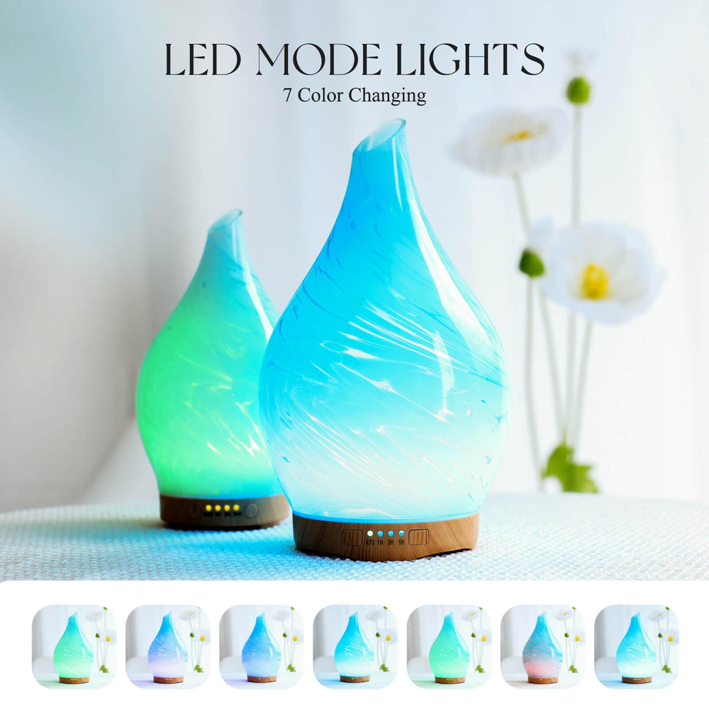 Porseme star-pattern glass cover adds a calming bedroom focal point