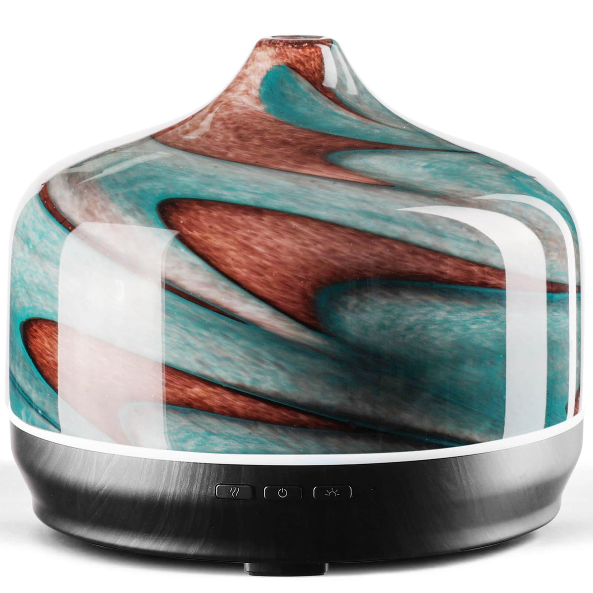 Porseme teal-green glass diffuser for a calming, stylish living space