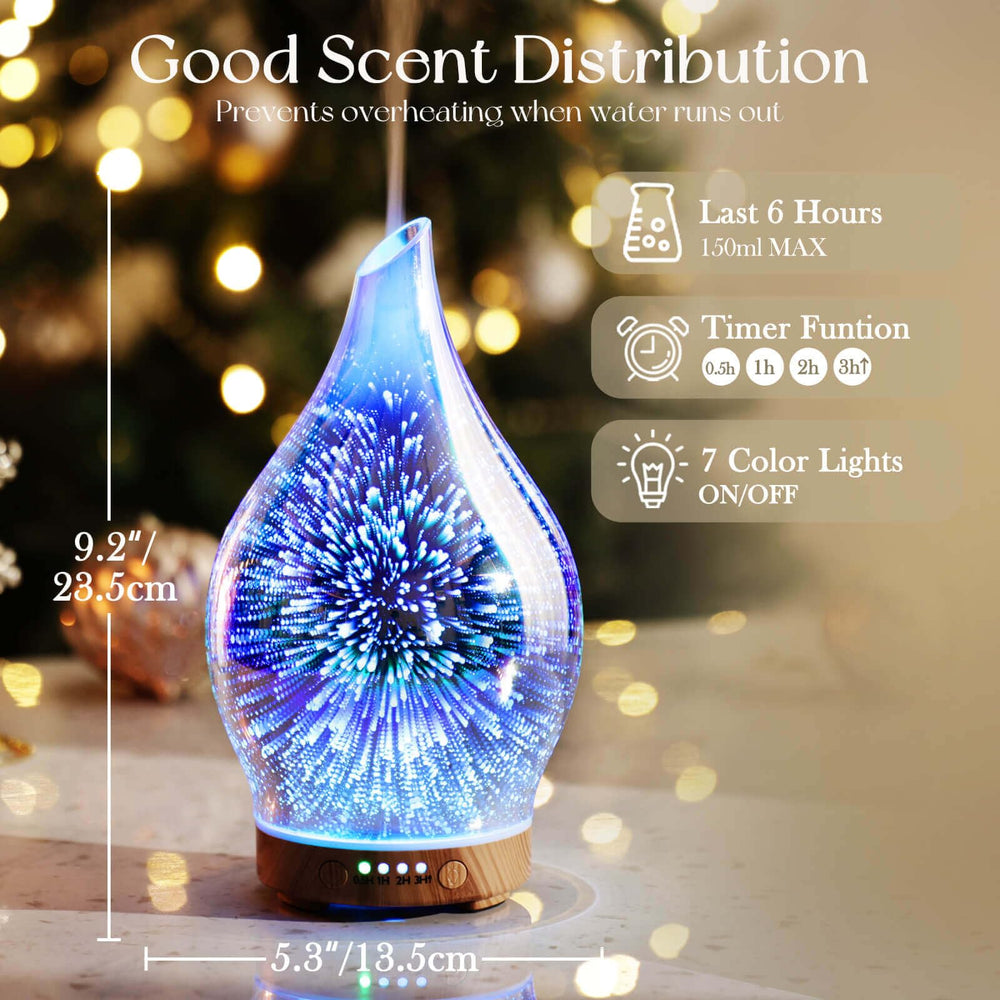 Porseme ultrasonic diffuser for aromatherapy with nano mist