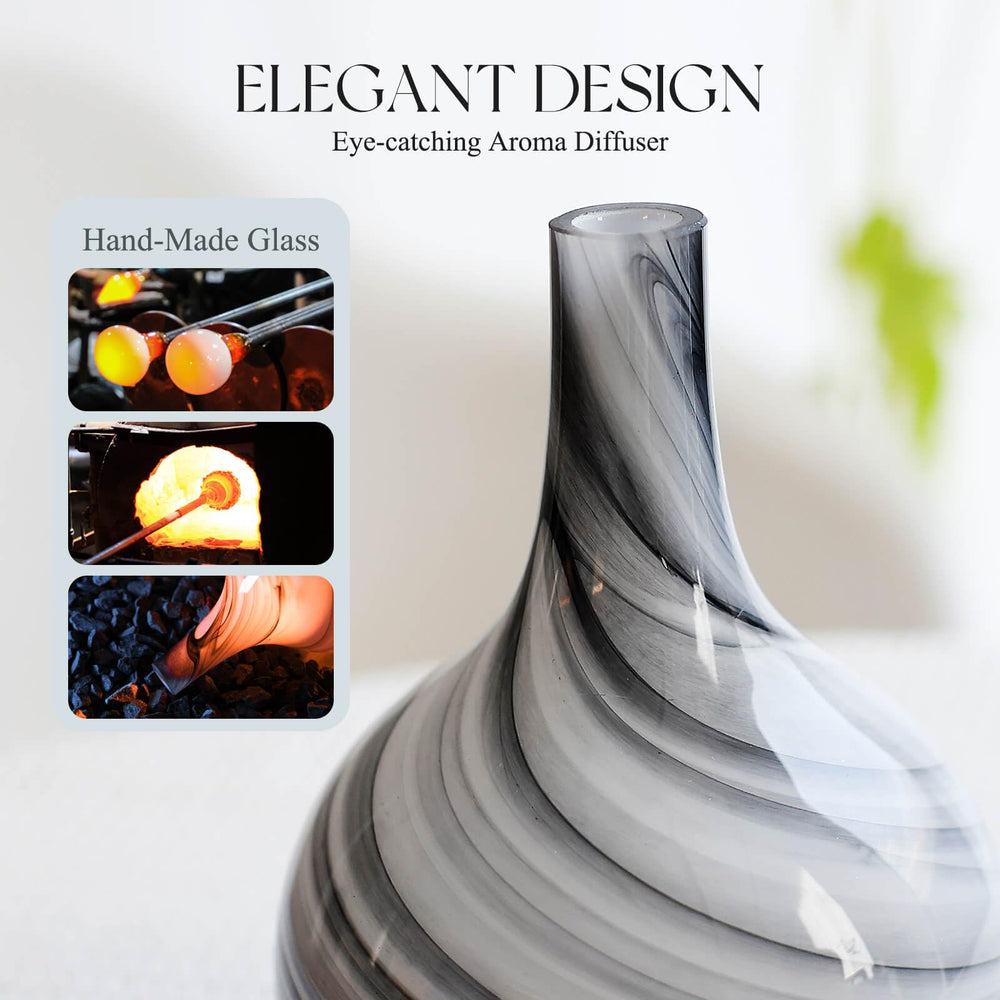 Porseme ultrasonic mist diffuser delivering nano-scale aroma
