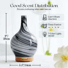 Porseme diffuser showing wood grain base for stylish rooms