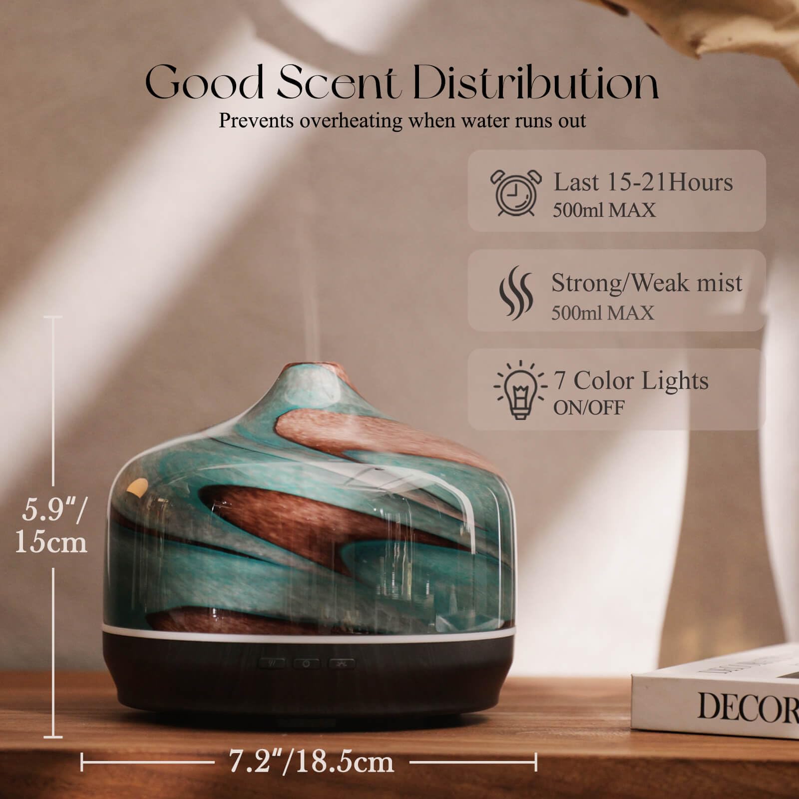 Porseme wood-grain base adds natural warmth to any room