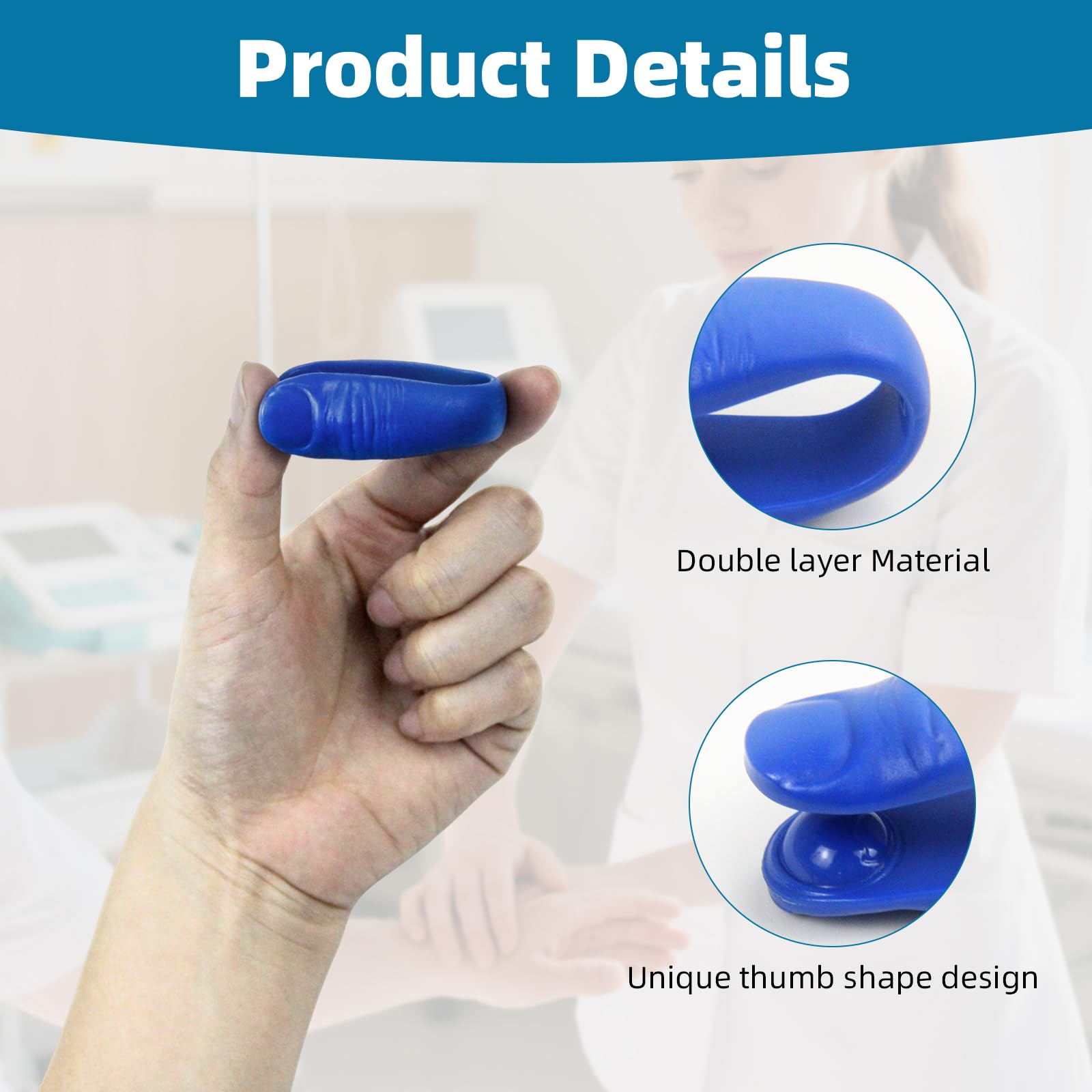 Portable lightweight migraine clip worn while working or commuting.