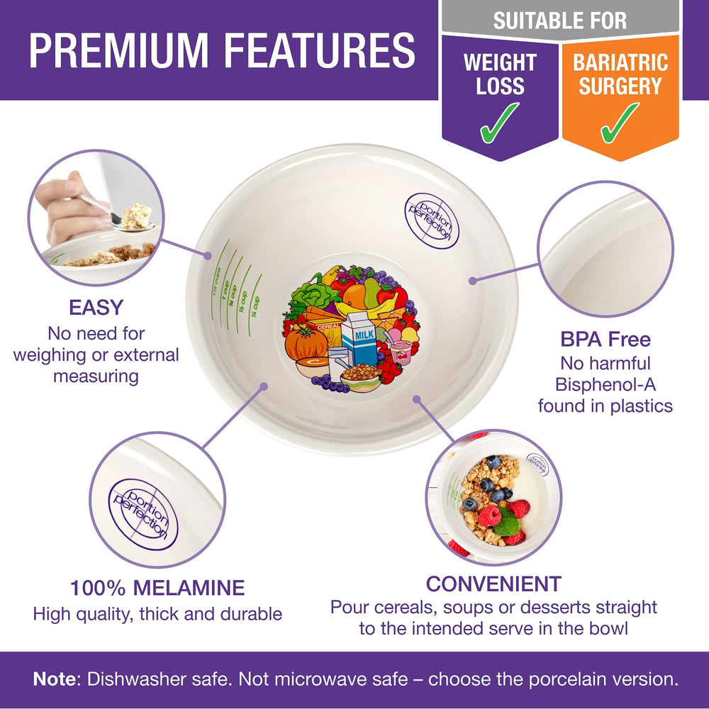 Portion Perfection pictorial eating plan book visualizes proper portions with real life photos.