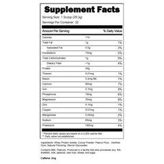 Portions Master CFM Whey Isolate Peanut Butter Cup tub displays low-carb, low-fat formula