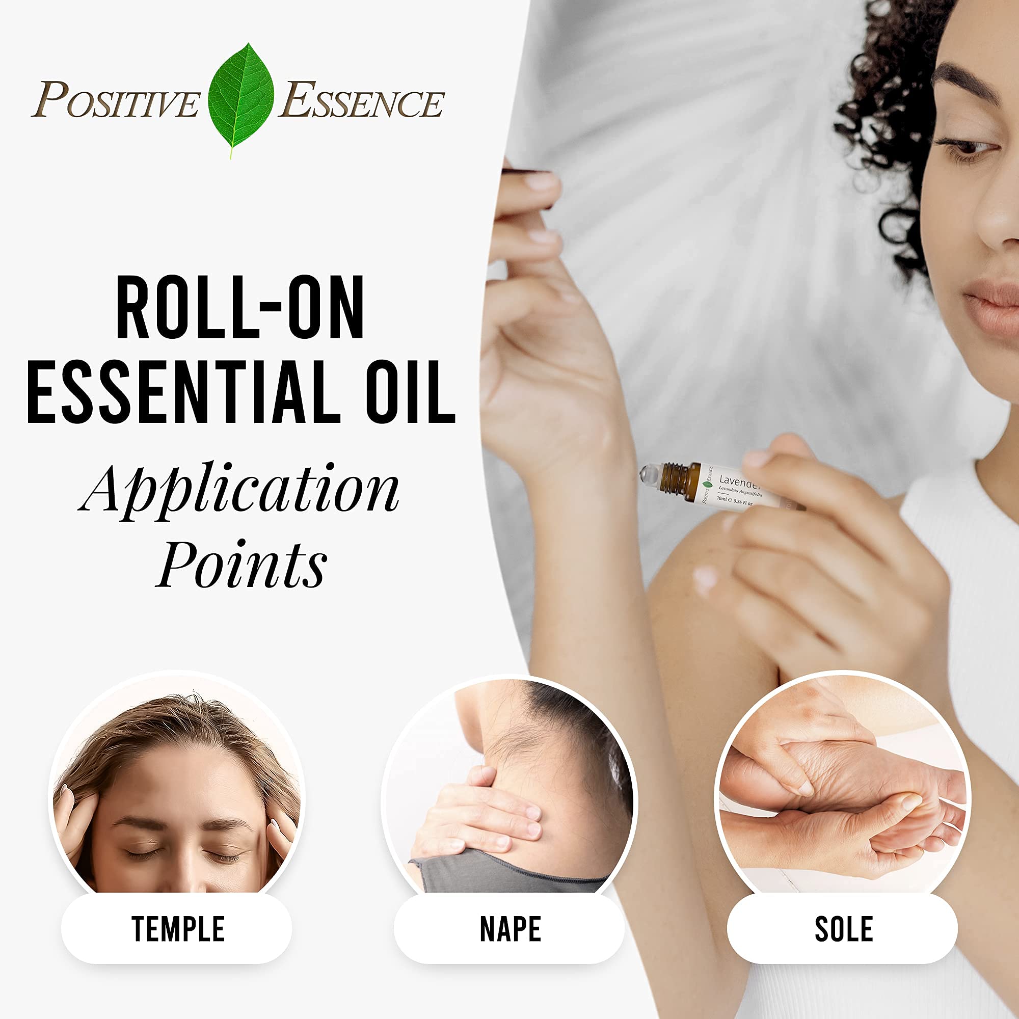 Positive Essence travel size roller ideal for easy bedtime rituals anywhere