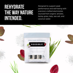Dissolving action: Possible powder mixes smoothly for hydration.