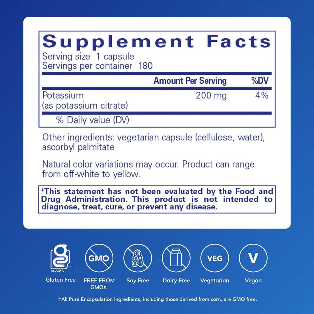 Potassium citrate capsules close-up highlighting nerve and muscle function support