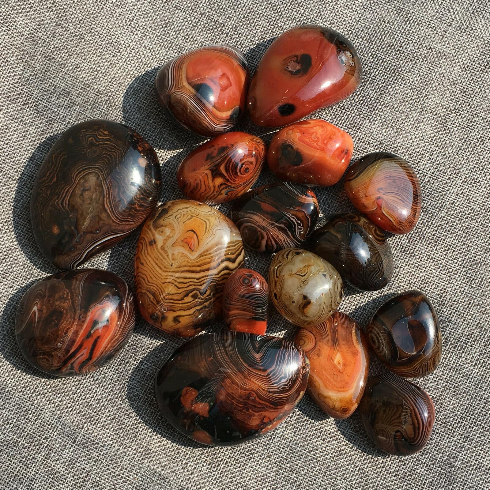 Pounique Banded Lace Agate pendant-ready stone for DIY jewelry