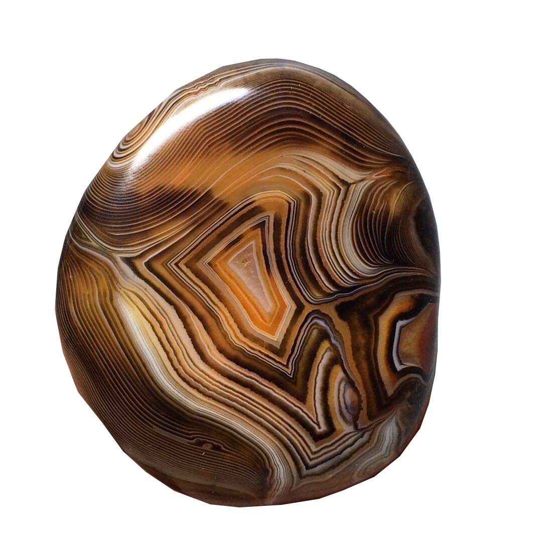 Pounique banded lace agate specimen for meditation and grounding