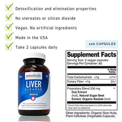 Powbab Liver Cleanse Detox packaging on a clean counter for premium design.